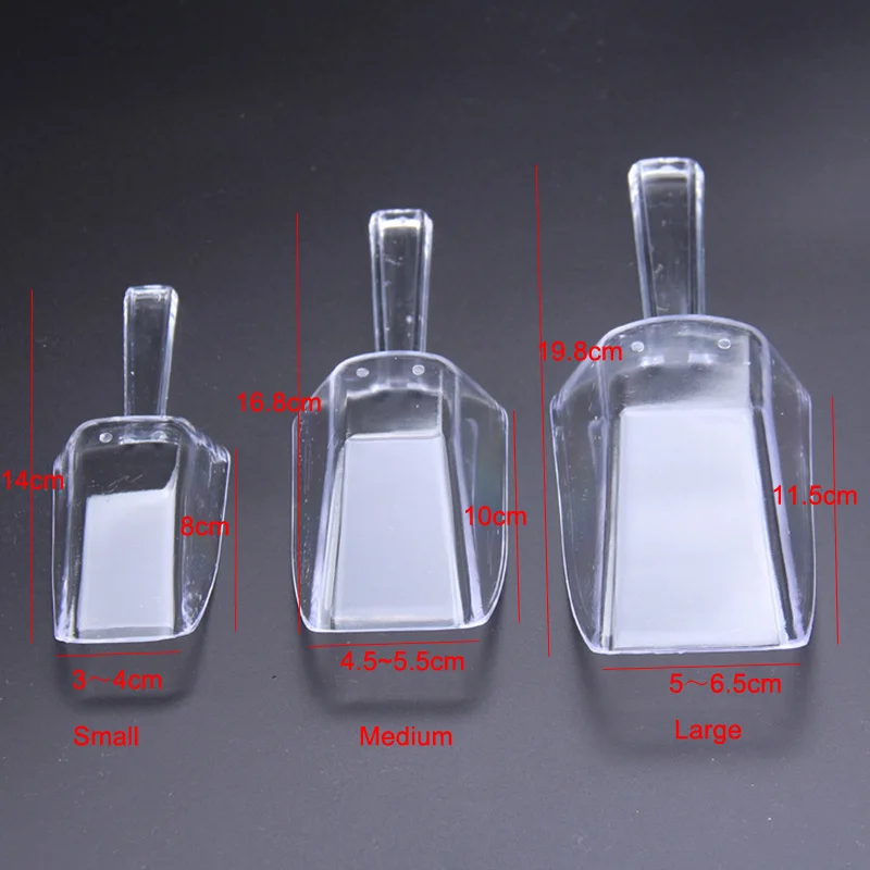 Meltset 3 шт./компл. Пластик совок для льда скребок Еда конфеты Лопата прозрачный