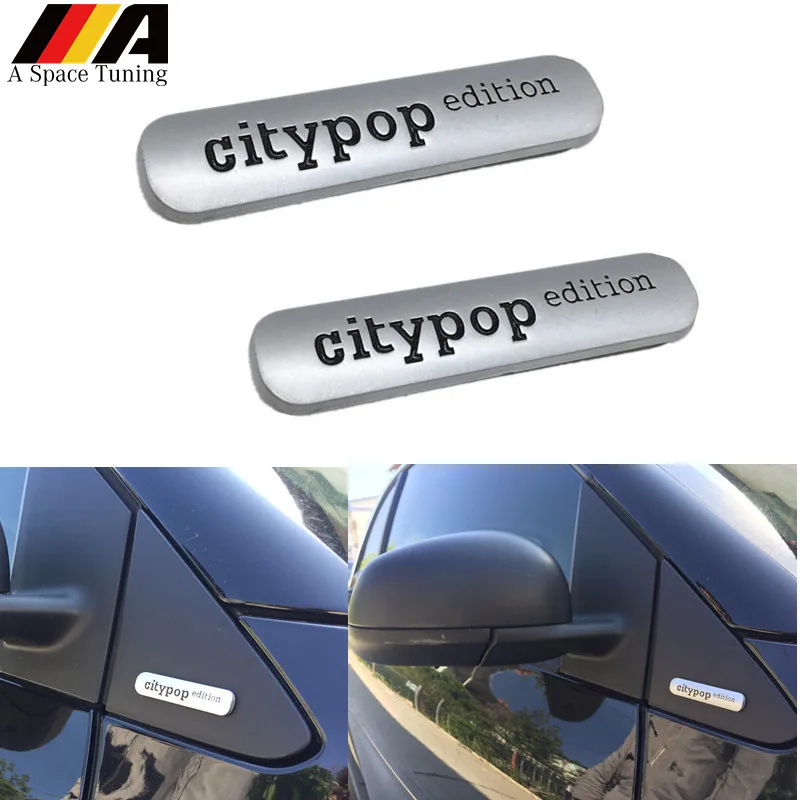 2 шт. металлическая наклейка на автомобиль citypop эмблема edition значок 3D зеркало