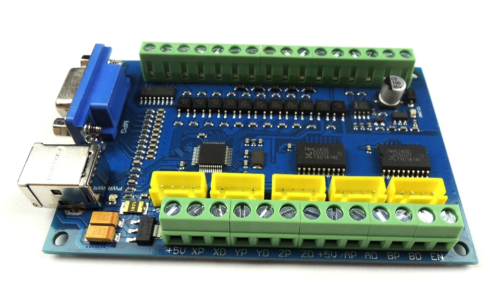 MACH3 USB CNC 5 осей 100 кГц Гладкий Степпер управления движением плата + 4 шт. TB6600 1 Ось 4.5A