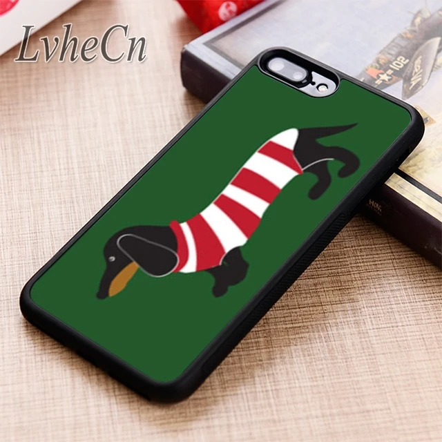 LvheCn Такса в полоску чехол для телефона iPhone 5 6 6s 7 8 plus X XR XS max 11 12 Pro Samsung Galaxy S7 edge S8 S9 S10