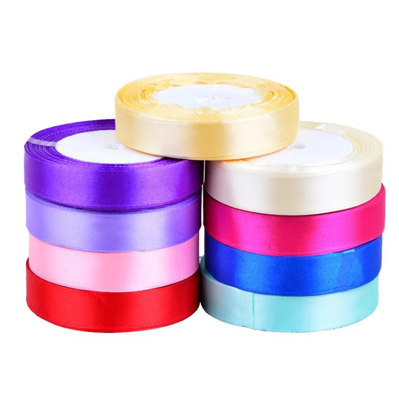 

25yards 3/4" 19mm Pretty Silk Satin Ribbon for Wedding Party Decoration Invitation Card Gift Wrapping Scrapbooking Supplies