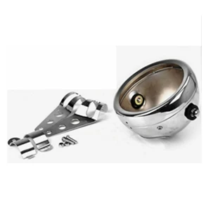 1 pcs chrome house 5,75 дюймов 70 Вт светодиодные фары дальнего ближнего света Мотоциклы 5 3/4 белые DRL желтые указатели поворота - Цвет: 1 pcs chrome house