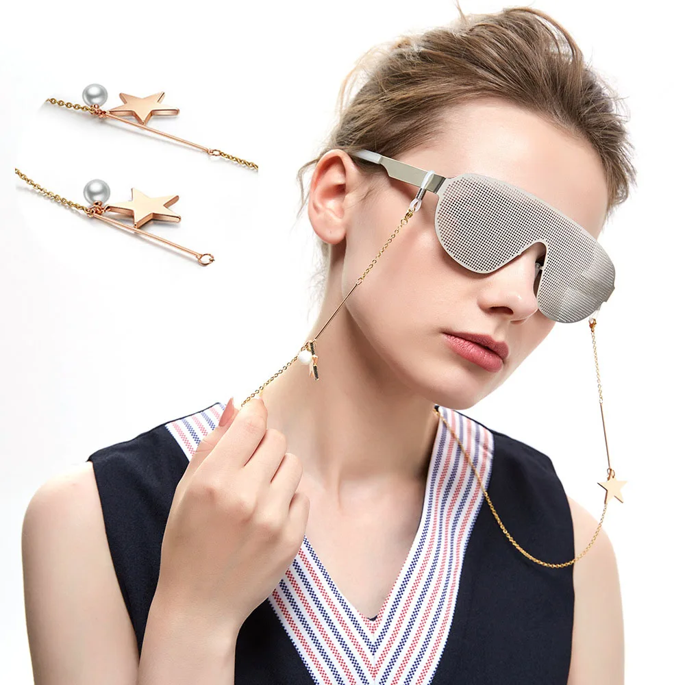 1 шт./10 шт./лот модные золотые металлические цепочки для очков Солнцезащитные очки