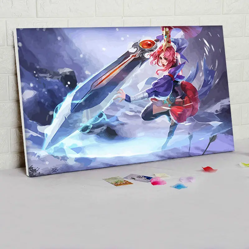 Модульная живопись Hero Glory of the king цифровая Раскраска по номерам diy Цифровая