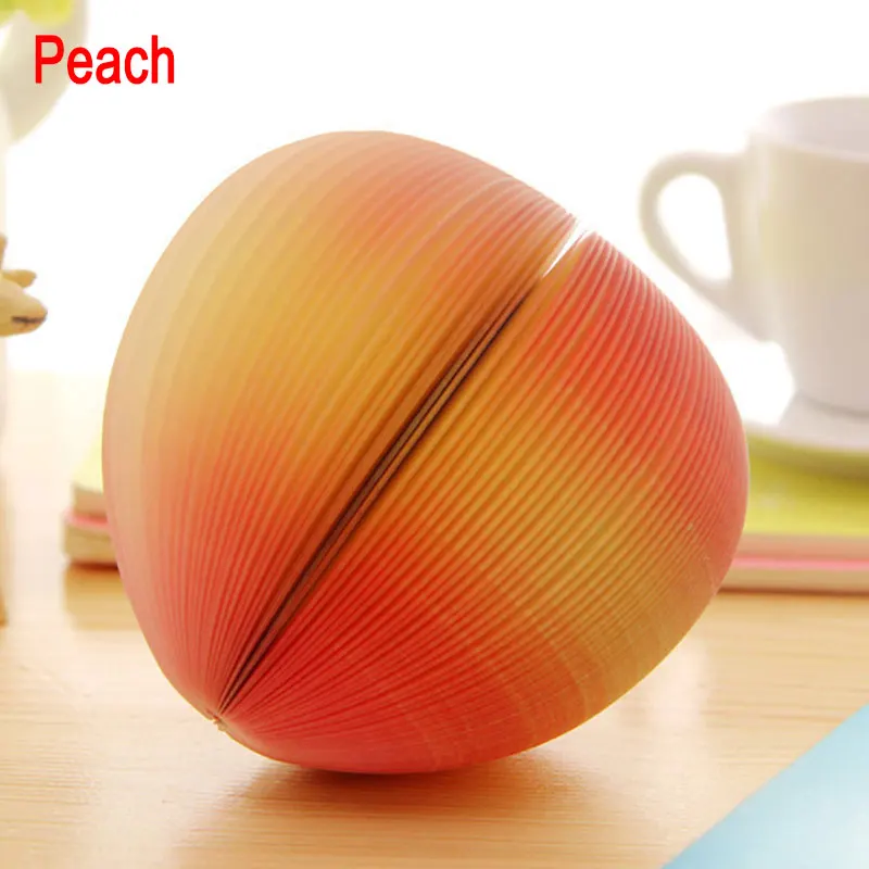 Peach Милые Липкие заметки, креативные DIY фруктовые блокноты для заметок, Kawaii бумажная этикетка, наклейка для скрапбукинга, корейские канцелярские принадлежности для офиса и школы - Цвет: Peach
