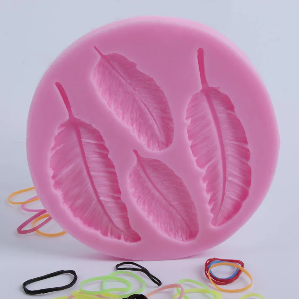 Птицы перья шоколад Сделай Сам помадка торт украшение силиконовая форма для