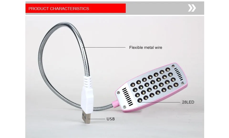USB свет компьютерная лампа Гибкий Яркий Мини 28 светодиодный для ноутбука Настольный ПК ноутбук защита глаз