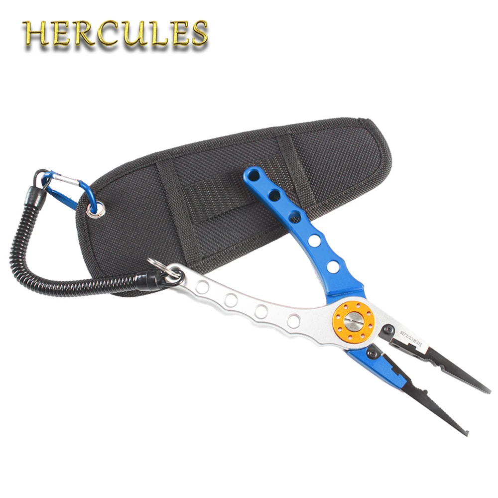 BlueSilver Hercules многофункциональные рыболовные плоскогубцы для удаления алюминиевых крючков с разъемным кольцом, инструмент для рыболовных снастей, инструмент для защиты от потери рыболовной лески - Цвет: BlueSilver
