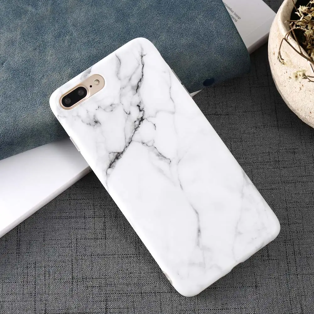 Роскошные Мрамор узор я 8 чехол для iPhone плюс Чехол черный телефон Аксессуары Coque X 7
