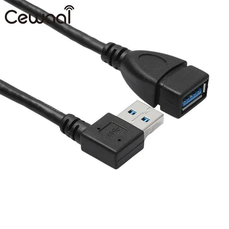 Cewaal USB 3 0 соединительная линия мужской и женский правый поворот кабель ноутбук ПК