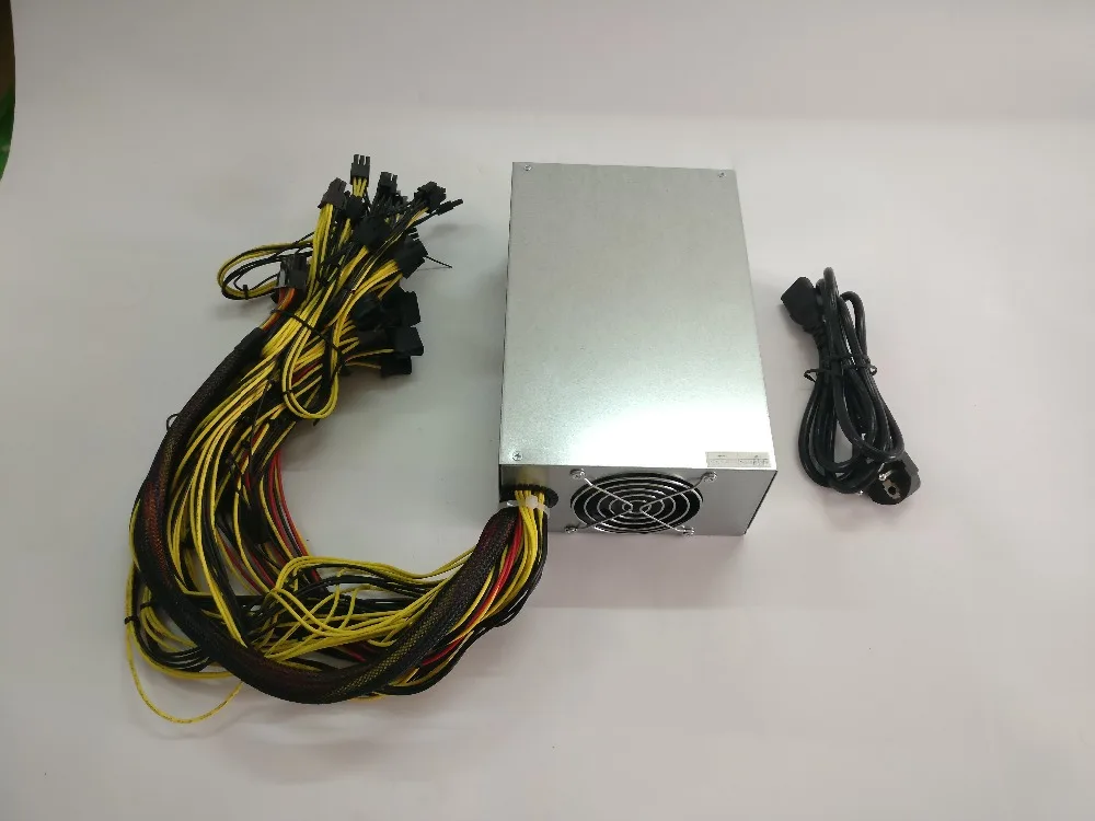 Блок питания YUNHUI ETH zналичные и т. д. для майнинга 1800 Вт 6 GPU карт 12 В 470/570 A подходит RX