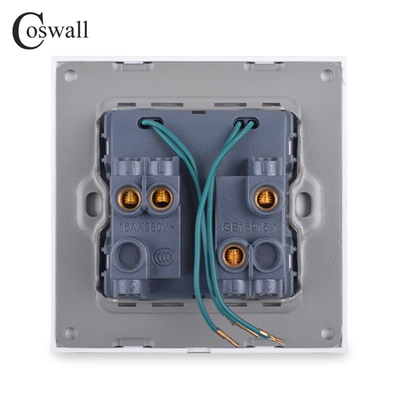 Выключатель Coswall из закаленного стекла настенный переключатель со светодиодный