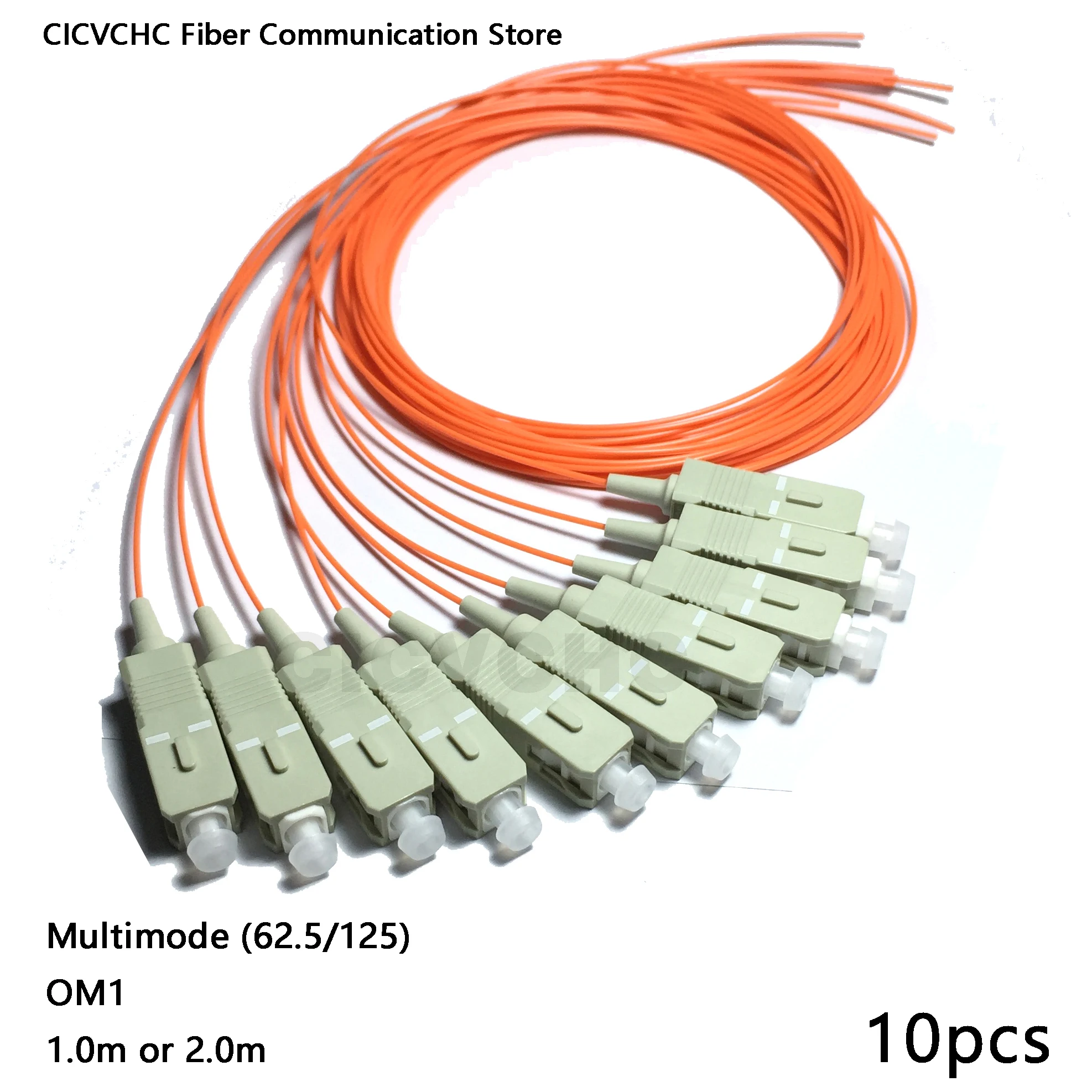 10 шт. SC/UPC Pigtail Multimode (62 5/125) OM1 0.9mm Буфер/Оптическое волокно|Оптоволоконное
