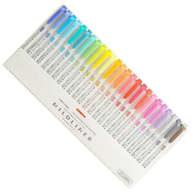 all color 25pcs 3 шт. или 5 шт./компл. Зебра mildliner цвет японская Канцелярия с двухголовой флуоресцентных ручек крючок ручки цвет маркером в наборе kawaii - Цвет: all color 25pcs