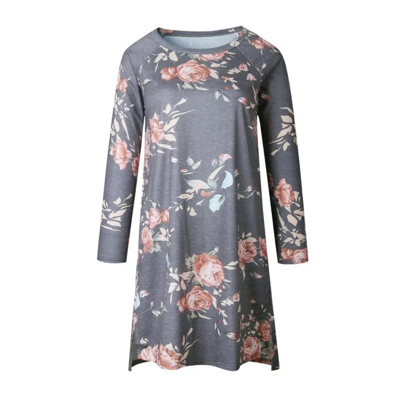 Осеннее женское платье серого цвета бесшовная плотно прилегающая юбка платья 2019