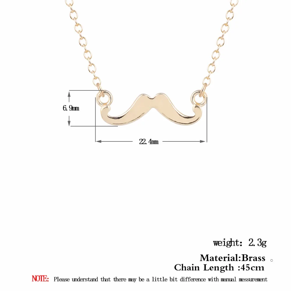 Чандлер Позолоченные Усы Борода кулон цепи ожерелья для женщин макси хип хоп