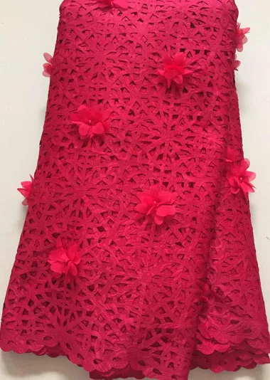 Hot selling laser cut lace fabric high quality 3d appliqued african fabrics for wedding dresses HLL3173 | Дом и сад
