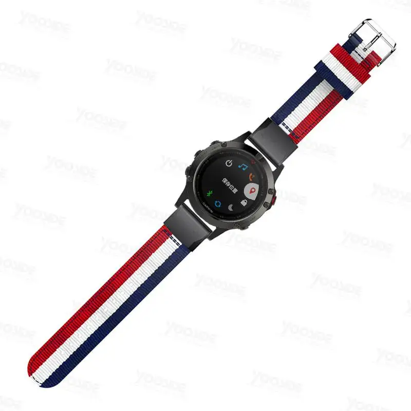 Для Garmin Fenix 5X26 мм Быстрый крой тканый нейлоновый ремешок спортивный ремешок для Fenix 3/3 HR/D2/спуск Mk1 мировой Национальный флаг полоса
