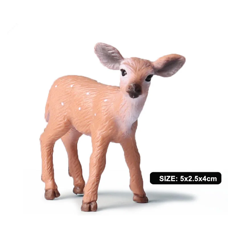 Имитация оленя модель диких животных из ПВХ фигурка миниатюрная Коллекция