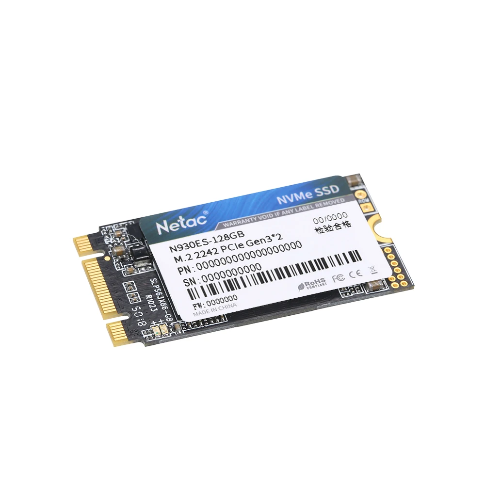 Netac N930ES Накопитель SSD с протоколом NVME M.2 2242 SSD Gen3* 2 PCIe 3D MLC/TLC NAND Flash Solid State Drive 128 GB 256 GB 512 GB