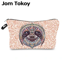 jom tokoy water resistant makeup bag printing sloth cosmetic bag lovely cosmetic organizer bag women multifunction beauty bag952