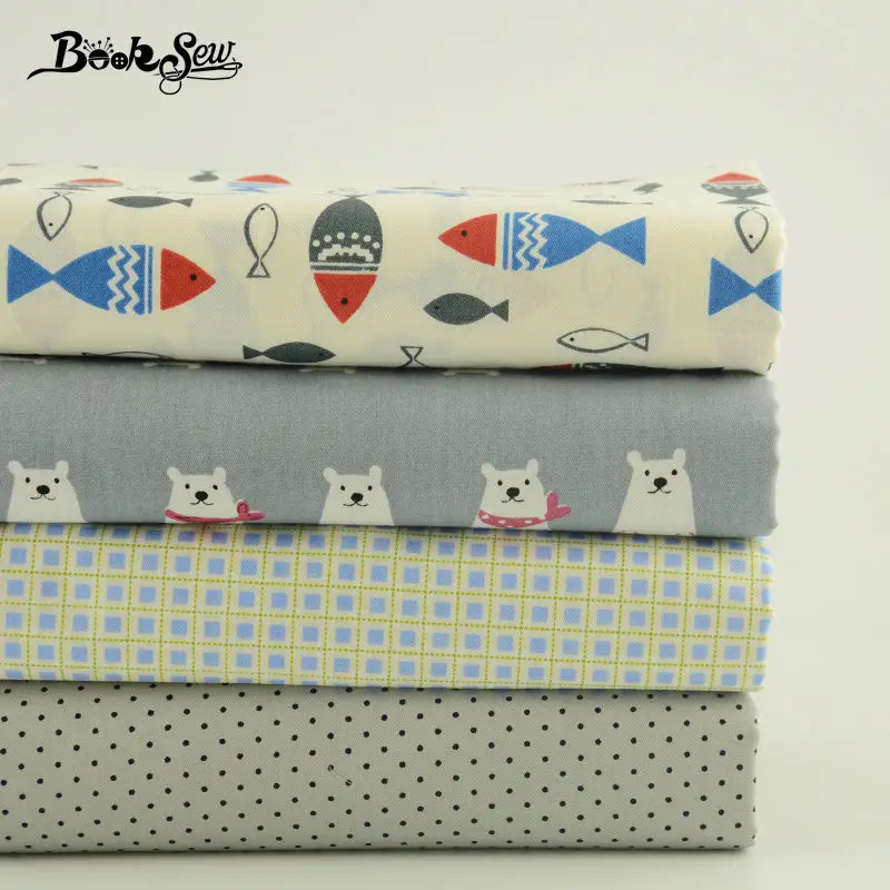 100% Cotton twill animals/ stripes and black dots style Fabri Home Textile booksew tildas materials Patchwork Sewing Clothing|cotton twill|patchwork