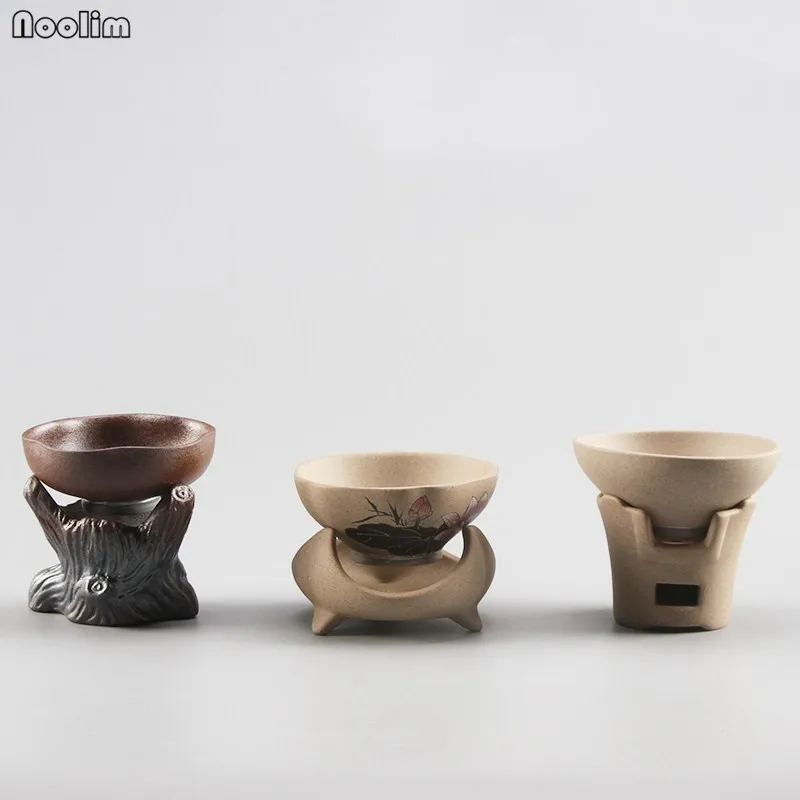 NOOLIM Чай грубой керамики утечки Ретро чай фильтр фиолетовая глина кунг фу чайная