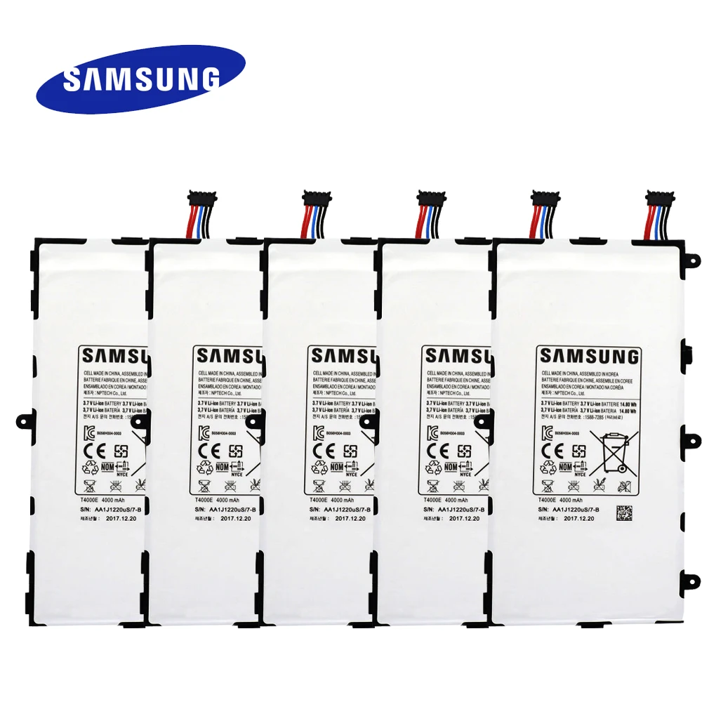 5 шт. 100% оригинальный аккумулятор для планшета Samsung T4000E Galaxy Tab 3 7 0 '' SM T210 T211 T215 T217