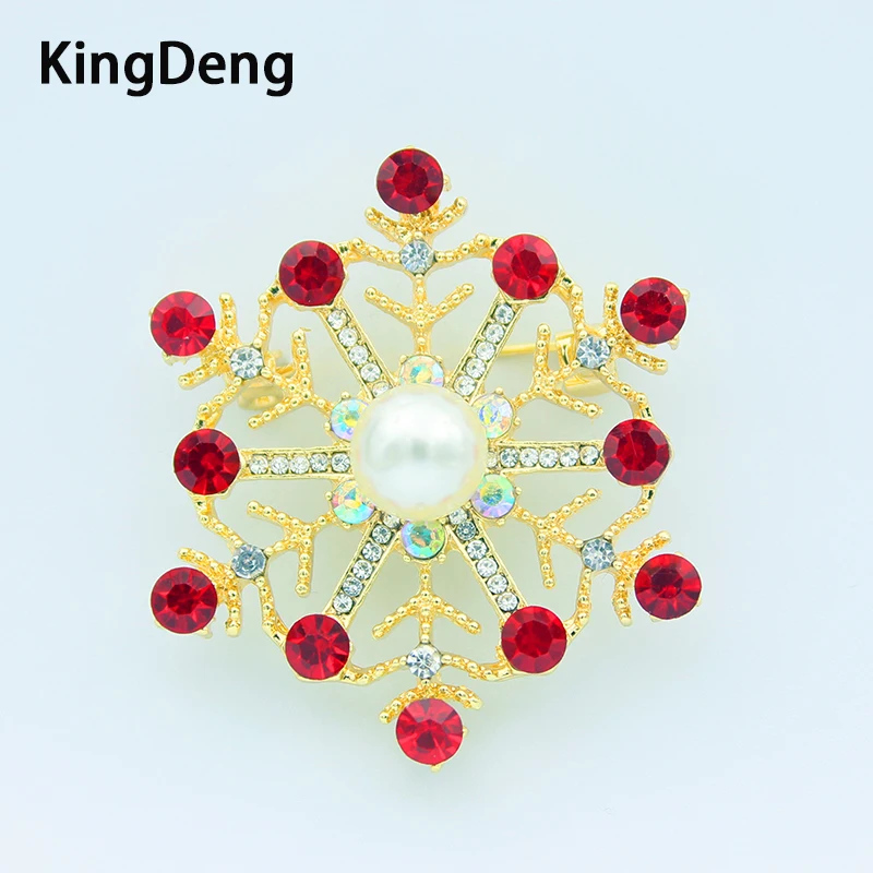 KingDeng Хрустальная Брошь Для Женщин Эмаль Булавки Снег Броши Рождество Горный