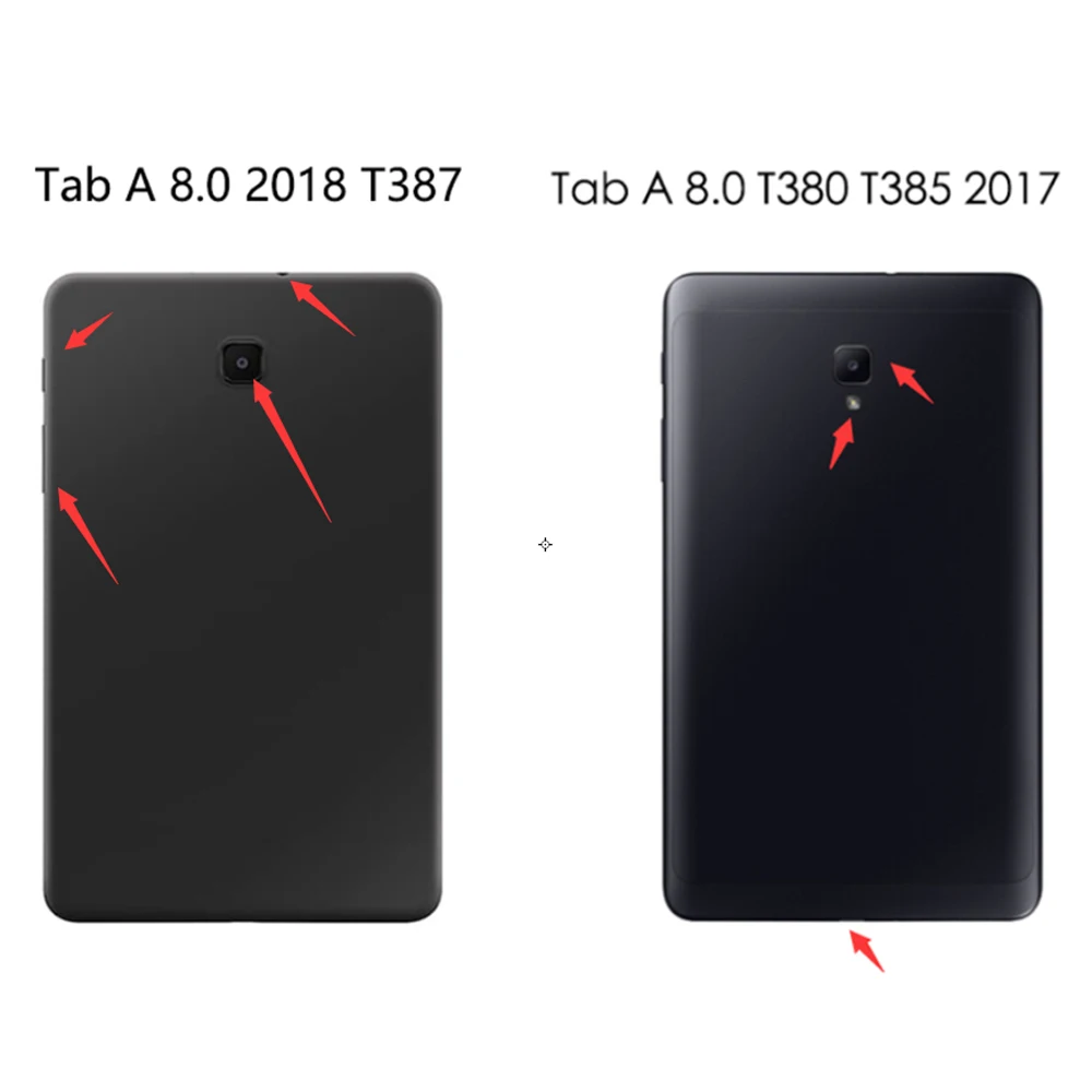 Чехол из искусственной кожи для samsung Galaxy Tab A 8,0 T380 T385, мягкая задняя крышка для samsung Galaxy Tab A 8 T387, чехол для планшета