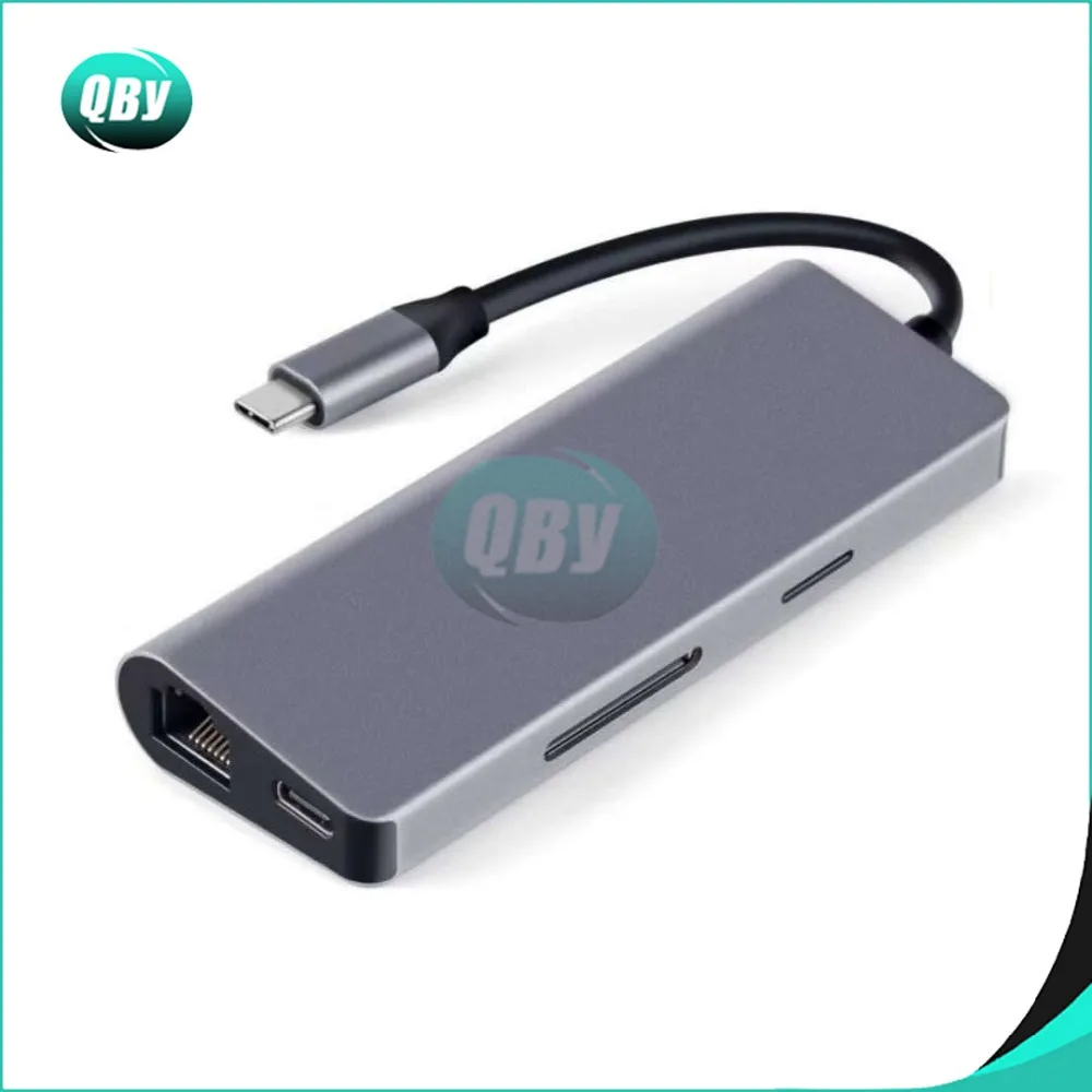 7 в 1 usb type C TC71N концентратор к HDMI 4K RJ45 Gigabit Ethernet LAN USB 3,0 SD/TF кардридер адаптер для MacBook