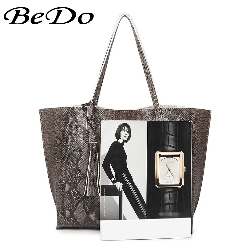 Бренд Bedo коричневая сумка женская на плечо Женская Повседневная Большая Сумка