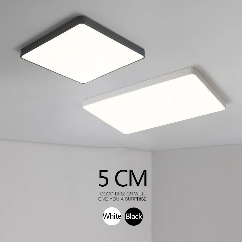 Minimalist Black/White art modern led ceiling lights for bedroom kids room Round square home indoor lamp Fixture | Лампы и освещение