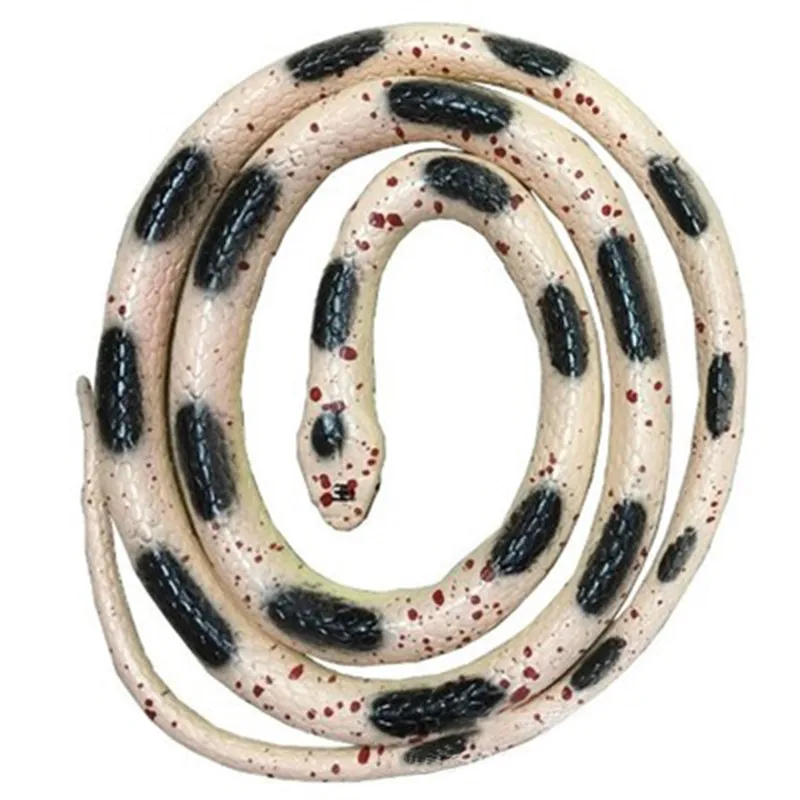 

Imixlot 130cm Realistic Silicone Snake Halloween Party Decoration Garden Props Joking Toys Prank Gifts