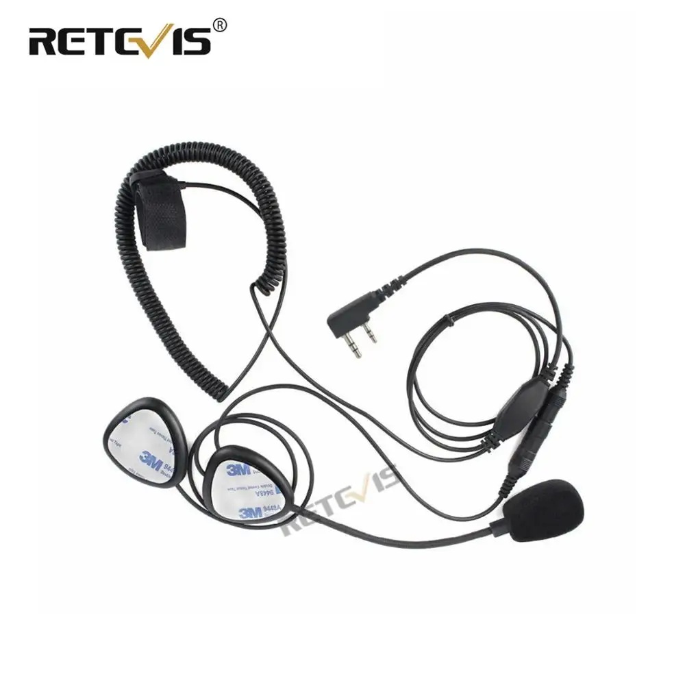 Мотоциклетный шлем гарнитура для рации 2Pin Finger PTT Mic для Baofeng UV-5R для Kenwood для Puxing для Retevis RT5R/H777