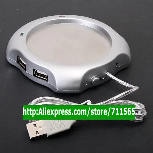Best Gift! 40pcs/lot New 4 Port USB Hub Tea Coffee Beverage Electric Cup Mug Warmer Heater Pad for PC Laptop Free Shipping | Компьютеры и