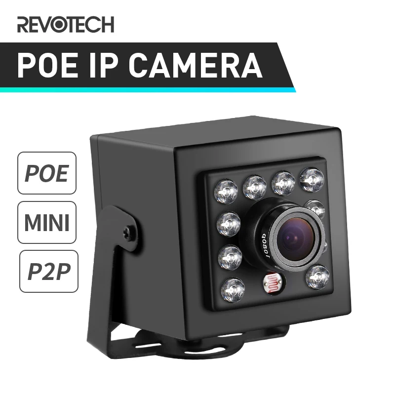 POE HD 1080P IP камера 10 светодиодный ИК Крытый мини Тип 2.0MP CCTV камера ONVIF ночного видения P2P безопасности Черная Камера