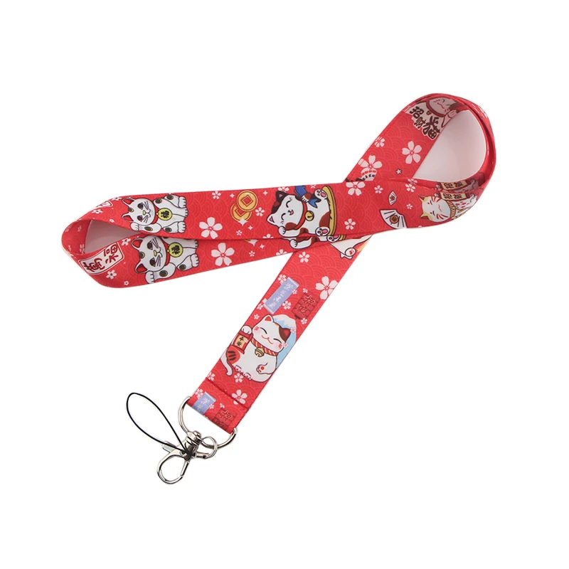 K195 Lucky Cat шейный ремень шнурок для ключей ID карта Мобильный телефон ремни USB бейдж