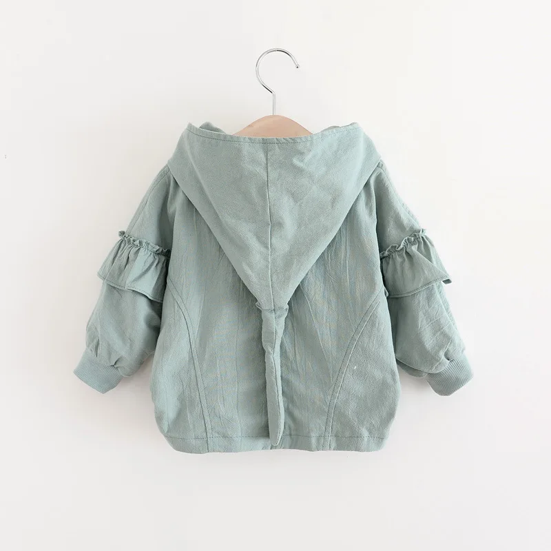 

Autumn Spring Gilrs Jackets Long Sleeve Jackets Outerwears Cloth Toddler Hooded Windbreaker baby Girls Coats Jacket 2-7T
