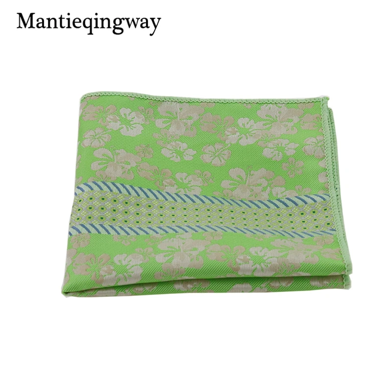 Mantieqingway зеленые с пейсли, галстук, карман, квадратные запонки, набор для бизнеса, полосатые мужские корбаты, запонки, набор для свадьбы