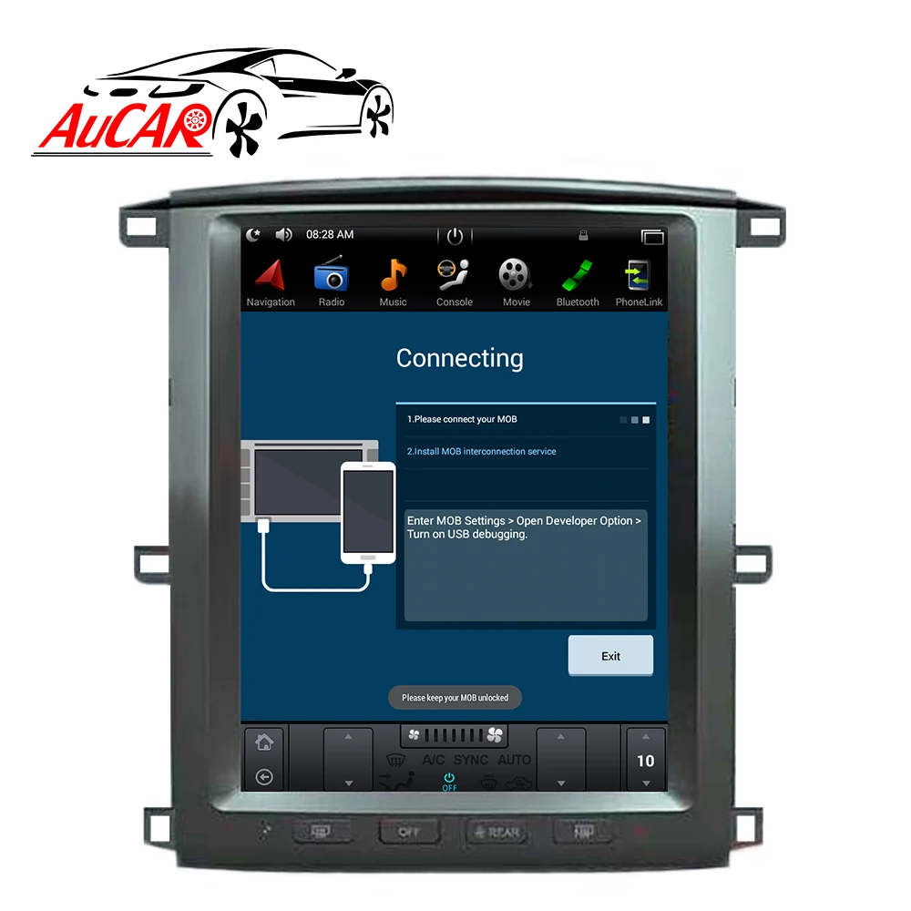 Tesla стиль Android 9 автомобильное радио GPS навигация для TOYOTA LAND CRUISER LC100 2003 2004 2005 2006 2007 DVD