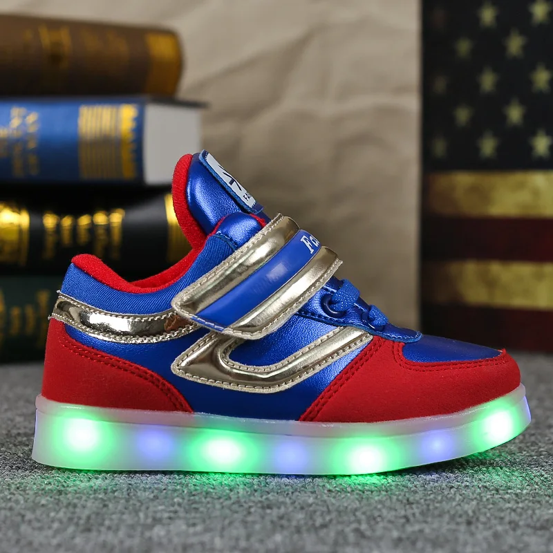 2018 New Children Shoes Light Led luminous Boys Girls USB Charging Sport Casual Kids Glowing Sneakers usb | Детская одежда и обувь