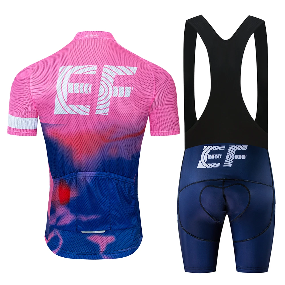 Розовый pro tour team EF комплект для велоспорта дышащая быстросохнущая велосипедная