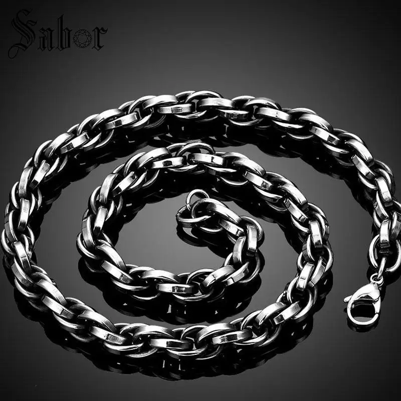Геометрический цепи Цепочки и ожерелья панк Титан для Для мужчин импортные