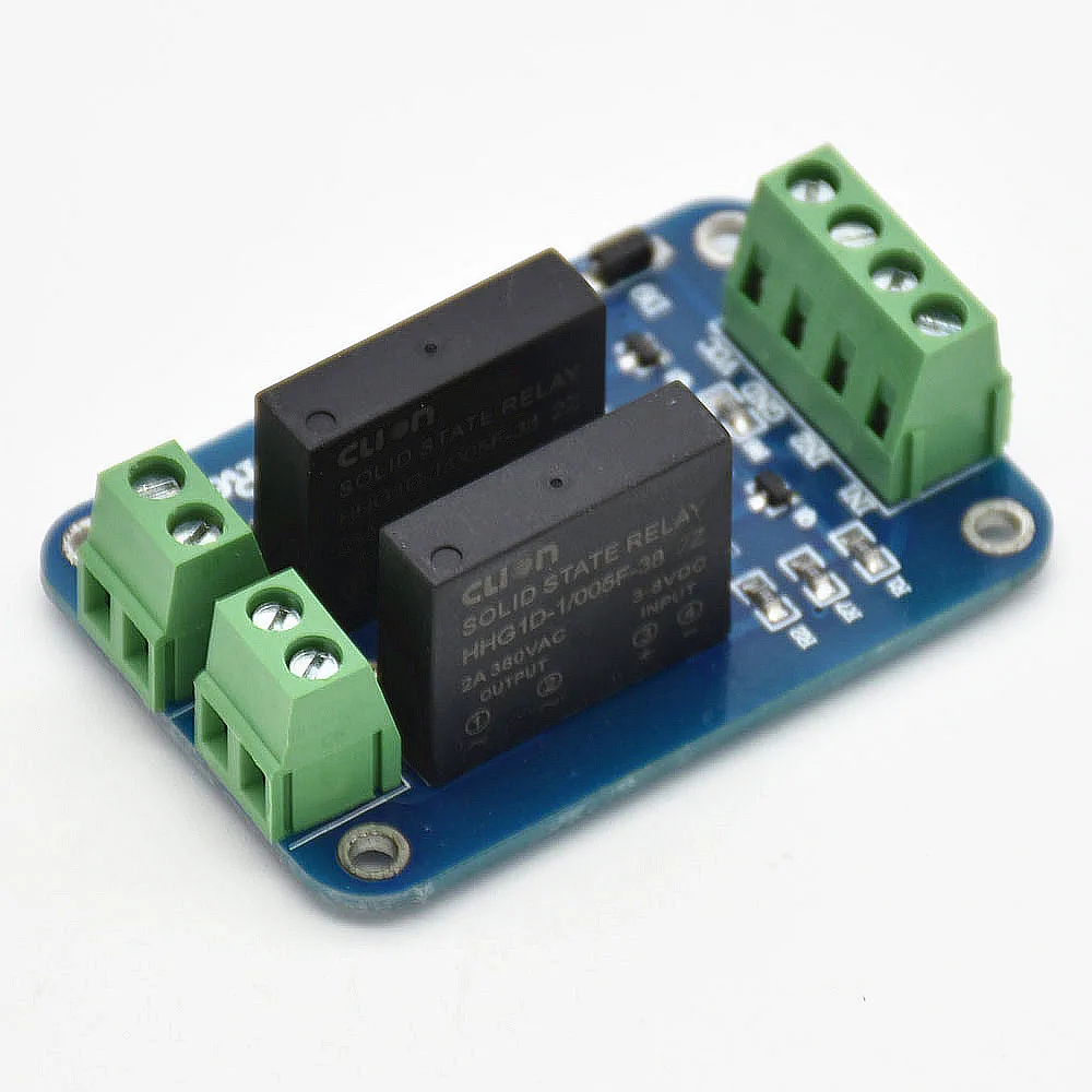 5 канальная двухканальная твердотельная релейная плата синяя печатная