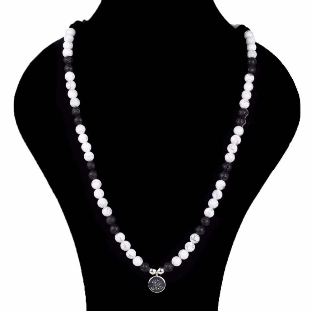 Оптовая продажа браслет из натурального камня Howlite для мужчин 108 шт.