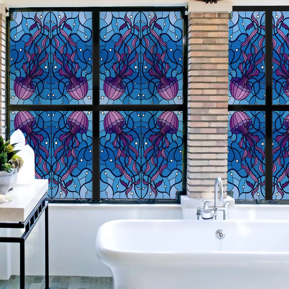 Static window sticker Glass Film Sticker privacy Home Decor decorative stained glass film 45/90x200cm17.7/35.4x78.7in | Дом и сад