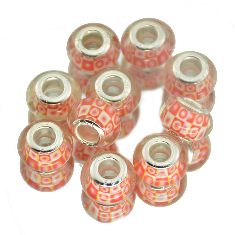 Посеребренные бусины шармы для браслетов 14 мм 10 шт./лот|jewelry tree for necklaces|jewelry boxes.