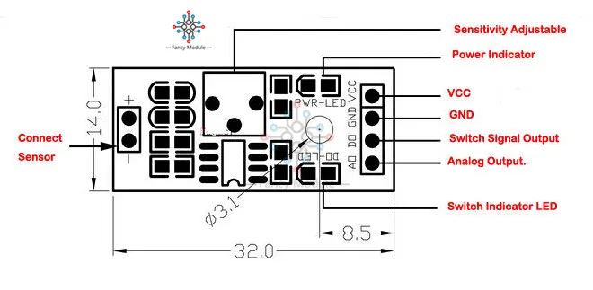 Модуль инфракрасного детектора огня 4 контактный ИК модуль датчика обнаружения