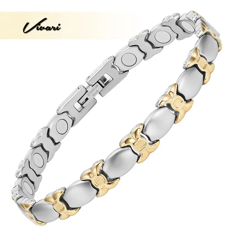 Vivari 2017 Для женщин jewellery подарок магнитный браслет Нержавеющая сталь 2-тон